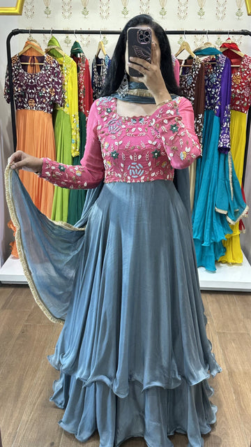 Nitya – Pink & Gray